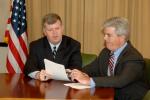 Rich Schaffer meets with Suffolk County Executive Steve Bellone